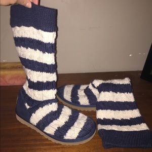 Navy Striped Ugg Boots